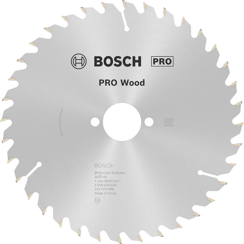 CIRKELZAAGBL.190X2,6X30 HOU.2608640616 36T   BOSCH