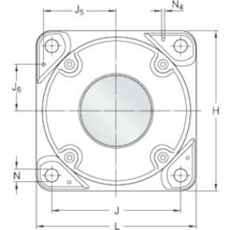 Skf - Square flanged bearing housing - fnl 515 b - Non-split - Cast iron - ø 130 mm - 01231073