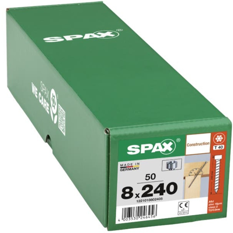 VIS CHARPENTE VD T40 T-STAR+  8,0X240 WIROX