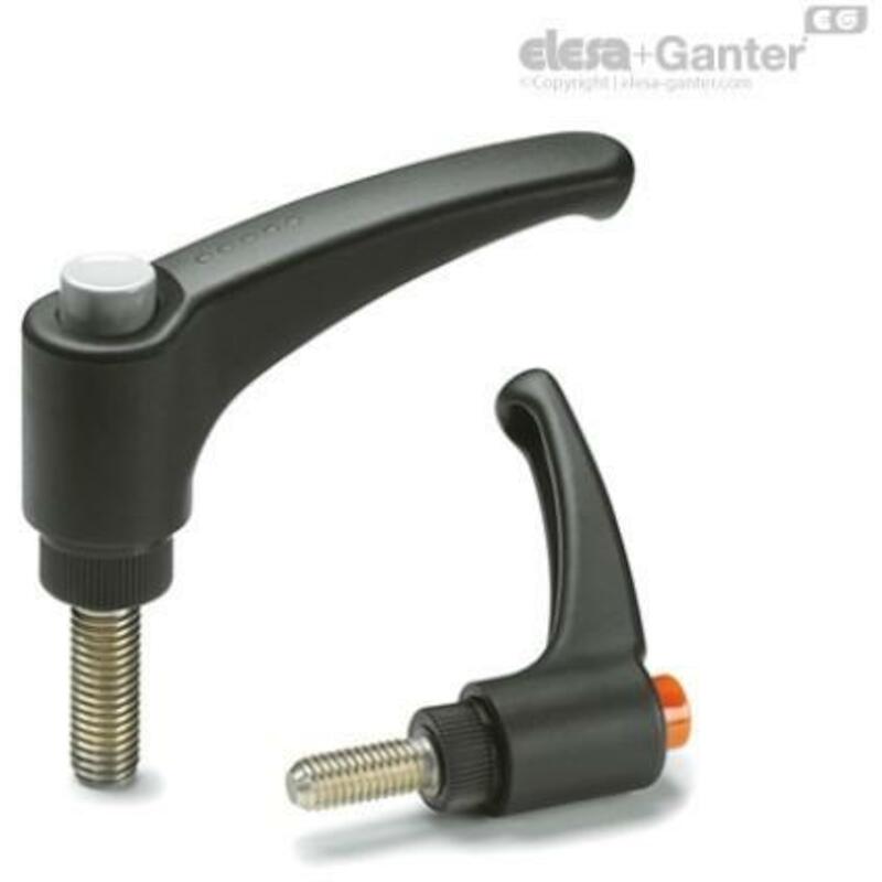 KLEMHENDEL VERSTELBAAR ZW.  ERX.63-SST-P-M8X30-C1