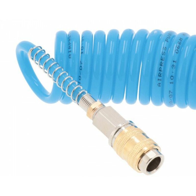 Airpress - 4304236 - Tuyau spiralé - pu - 5 x 8 mm - 10 m - 1/4" bspt filetage mâle - 10 bar - 03177823