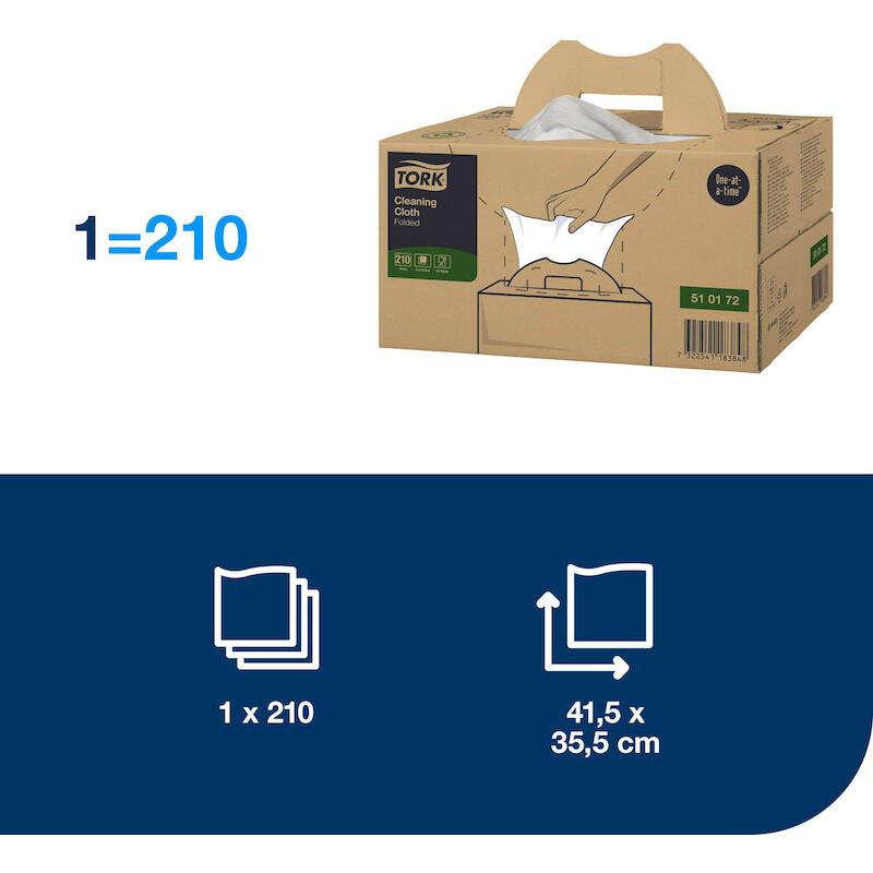 CLEANING CLOTH HANDY BOX    510172-210PC      TORK
