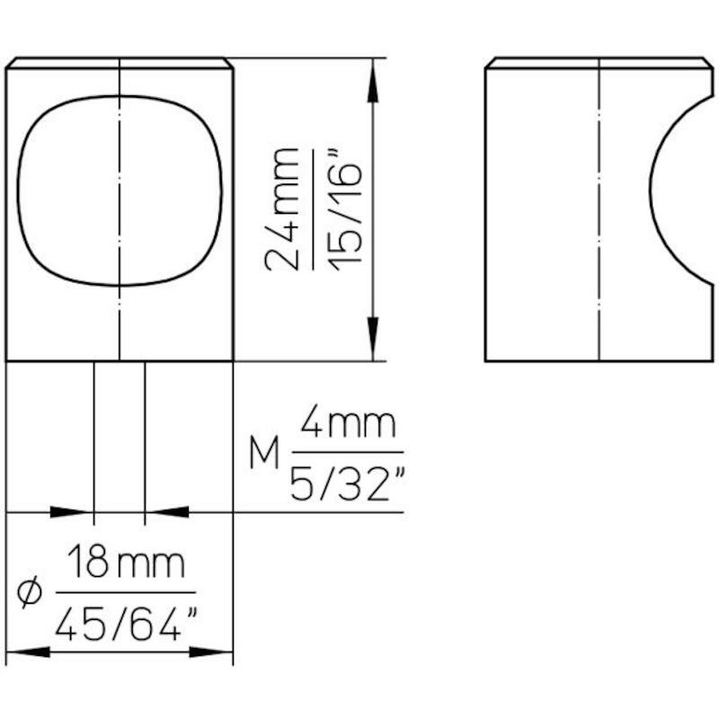 BOUTON MEUBLE INOX          1404-18N1 18MM    SIRO