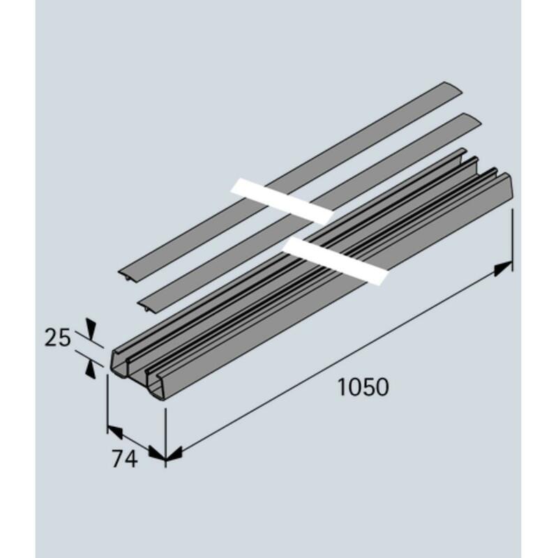 HETTICH 046836 KABELKANAAL TE KLEVEN ZWART 1050MM