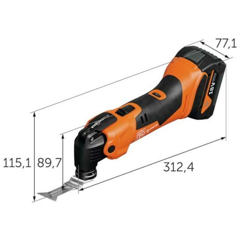 ACCU-MULTITOOL 18V/2AH      AMM 500 2 AH SET PLUS