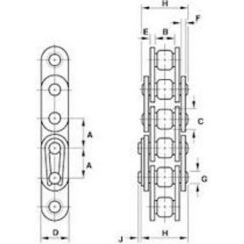 KETTING - RENOLD A&S 08B-1 - SIMPLEX 1/2 INCH