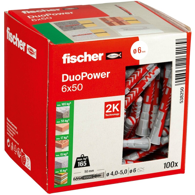 PLUG NYLON  6X50   (GYPROC) DUOPOWER       FISCHER