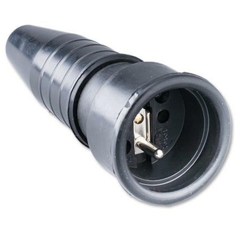 FICHE FEMELLE 220V 16A 2P   552 TYPE E (BROCHE)KER