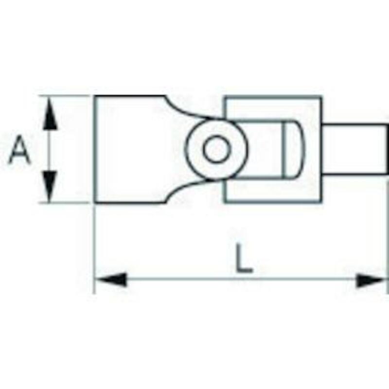 CARDANSTUK 1/4" SOEPEL      6968    (L=35MM) BAHCO