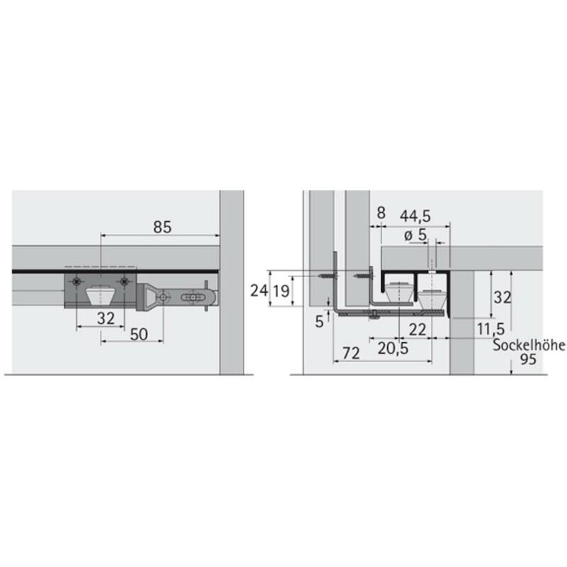 PROF.DE GUID.STB11 ARGENTÉ  46419 L=6000   HETTICH