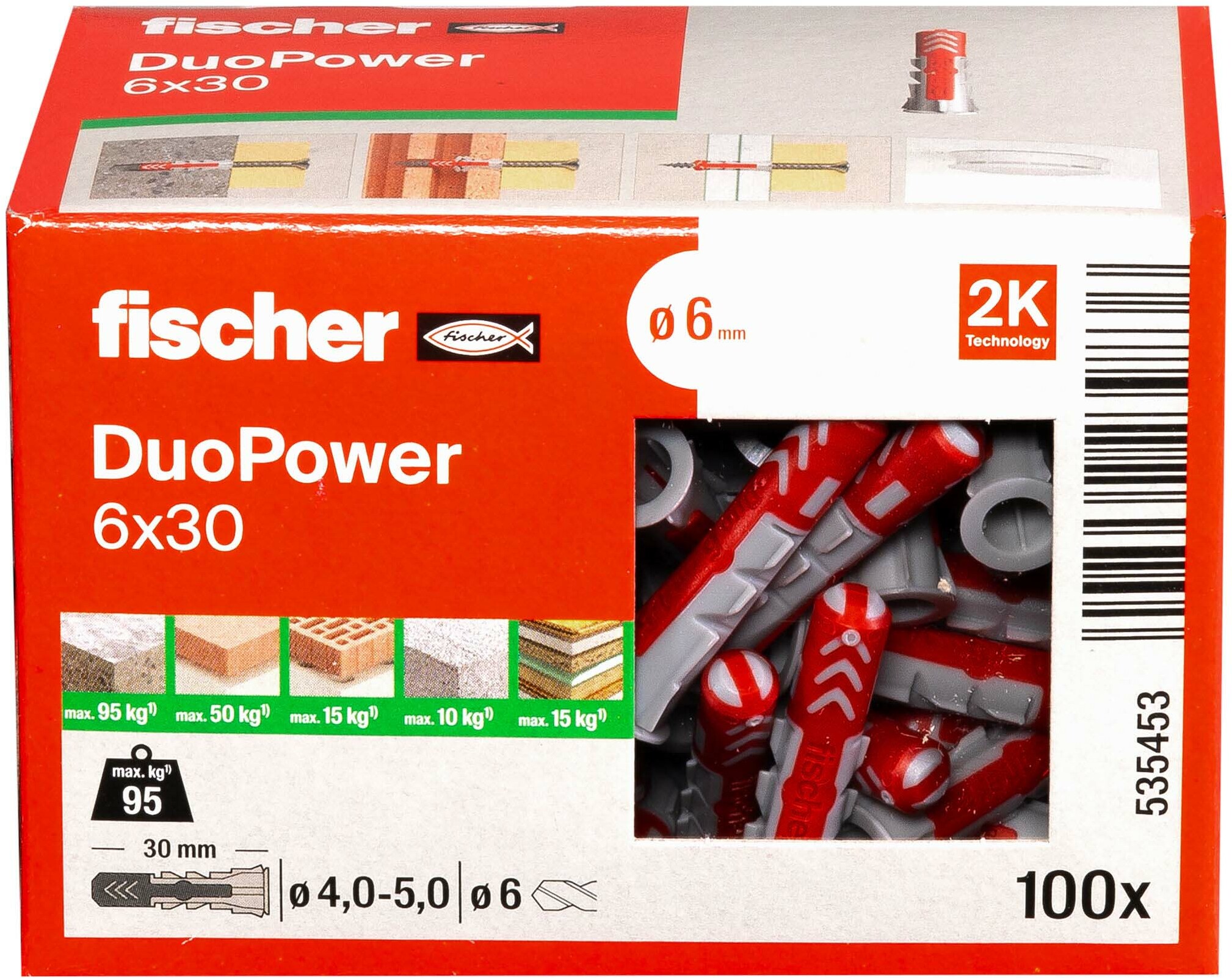 PLUG NYLON  6X30            DUOPOWER       FISCHER