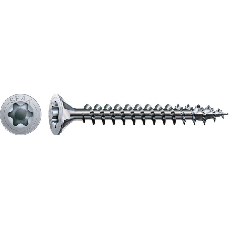 Spax - Vis pour panneau d'aggloméré - Tête fraisée - t-star plus T20 - Filetage total - Acier wirox - ø 3,5 x 25 mm - 02338404