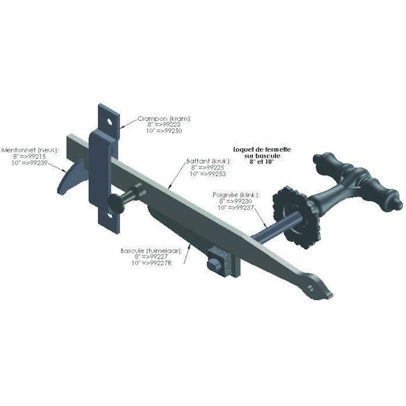 CRAMPON LOQUET FERMETTE 7"  99250            MONIN