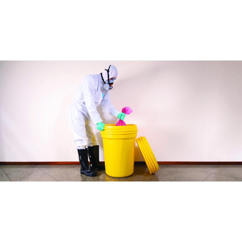 FÛT + COUVERCLE HDPE 113L   EDR1600SYL JAUNE EAGLE
