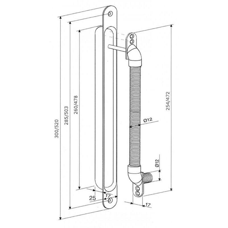 PASSE-CÂBLE INOX 300MM      TL0903 120° TONIC LINE