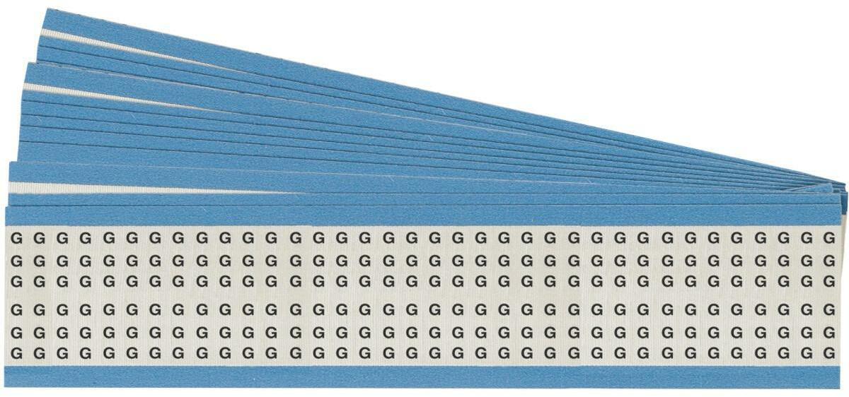 MARQUEUR DE FIL - BRADY 026106 - 'G' NOIR SUR BLANC 6.35X38 MM (900 EA)