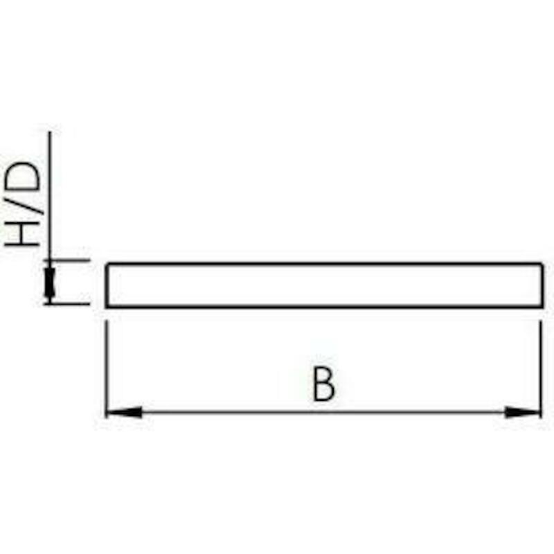 BARRE PLATE ALU ANODISÉ MAT PS10020 20X2