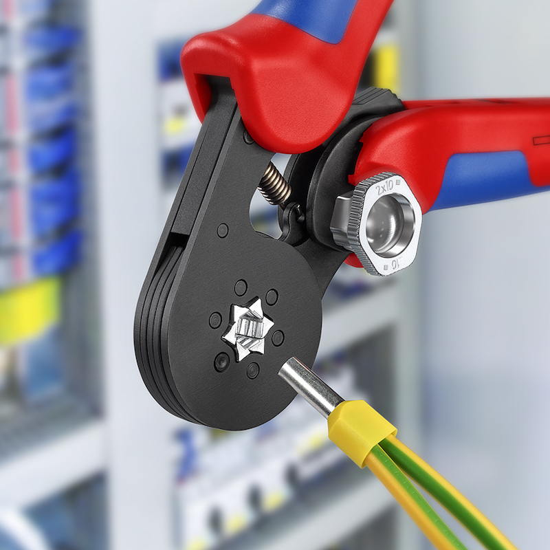 KNIPEX 975314 ZELFINSTELLENDE KRIMPTANG VOOR ADEREINDHULZEN