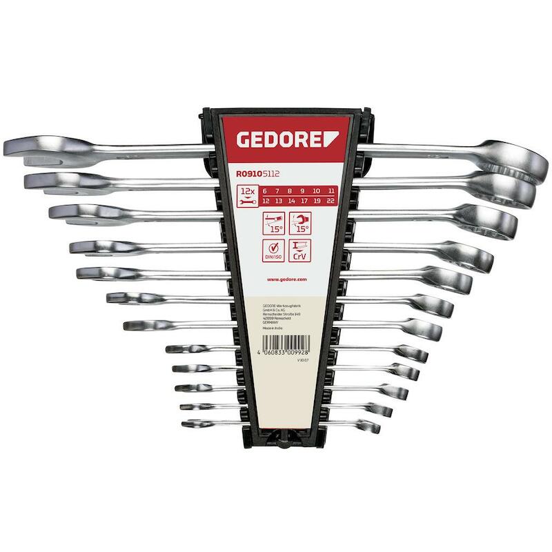 JEU DE CLÉS MIXTE 6-22MM    R0910  (12PC) GEDORE R