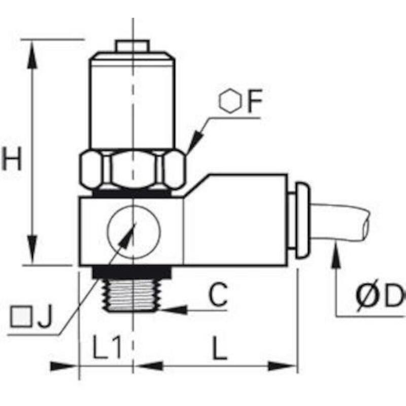 RACCORD DE MISE 7870 10 13 10MMX1/4 LEGRIS