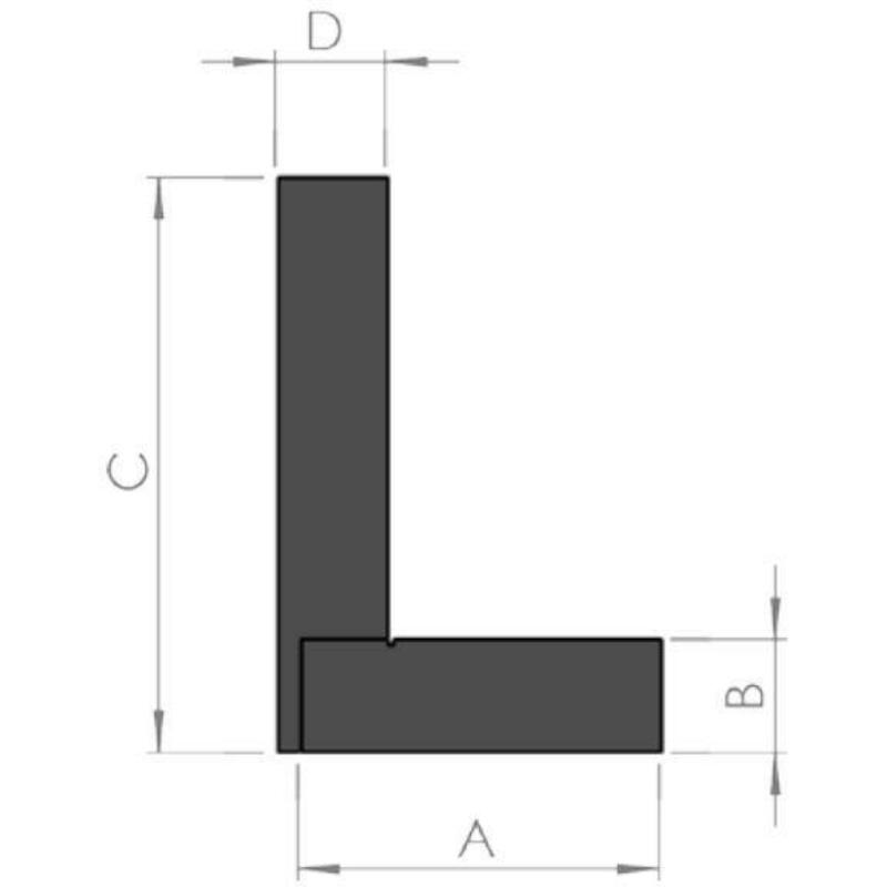 BLOC EQUERRE   100 X  75MM  LB3                MIB