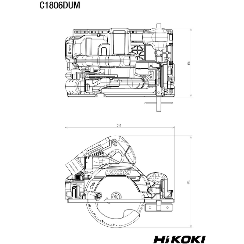 ACCUCIRKELZAAG 18V/2X5AH    C1806DUM   (HSC)HIKOKI