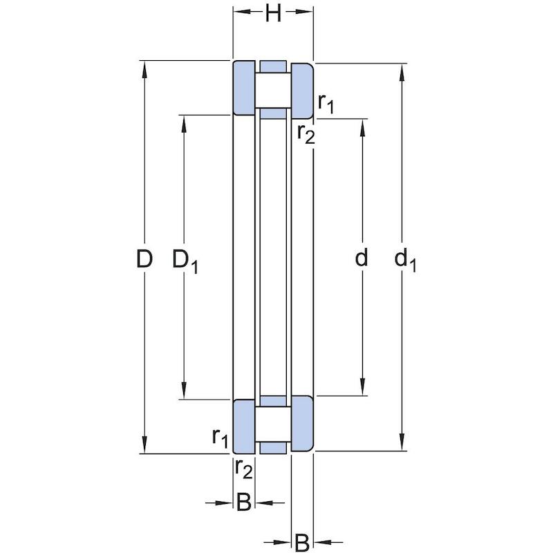 CILINDERTAATSLAGER - SKF 81216 TN