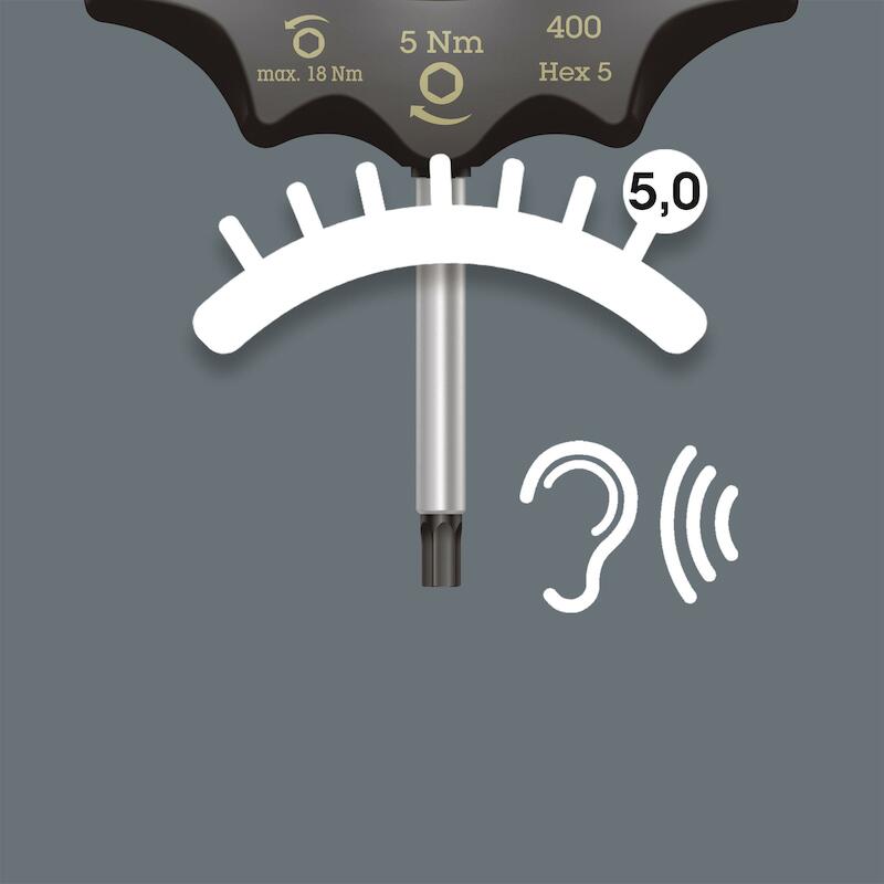 MOMENTSL.INDICATOR HEX SW4  400 HEX - 4 NM    WERA