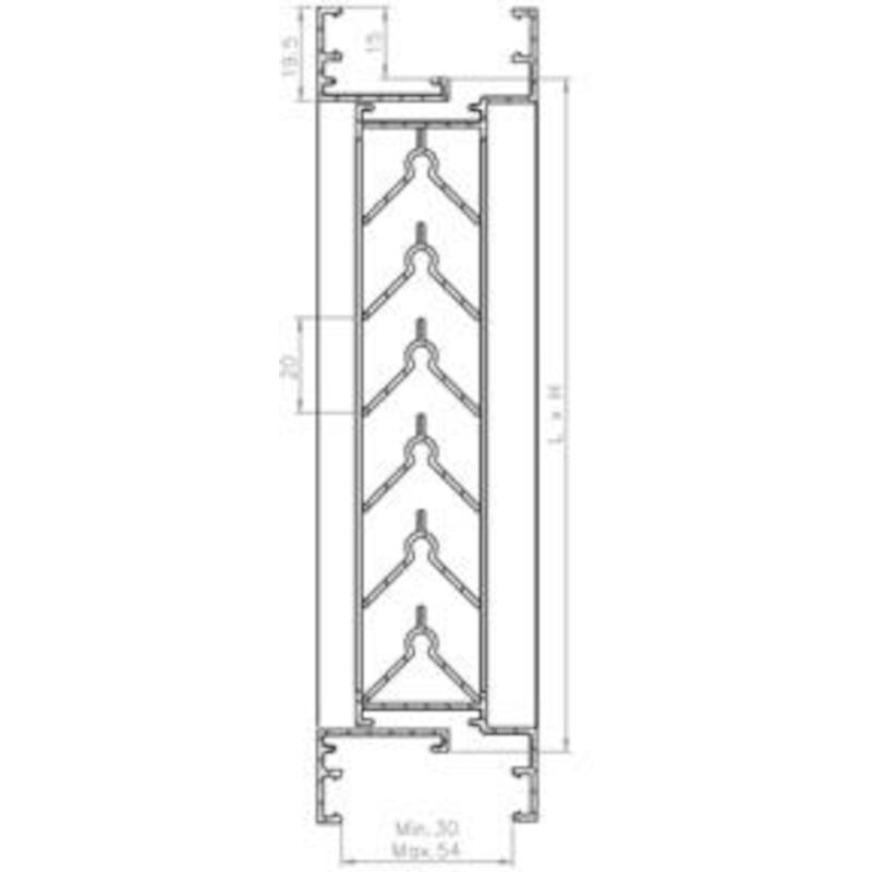 GRILLE DE PORTE NATUREL X   461 425X76      RENSON