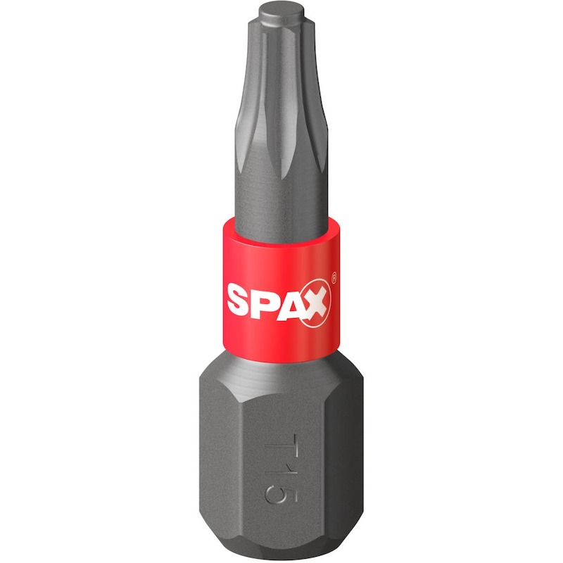 EMBOUT T15 X 25MM ROUGE     T-STAR PLUS (5PC) SPAX