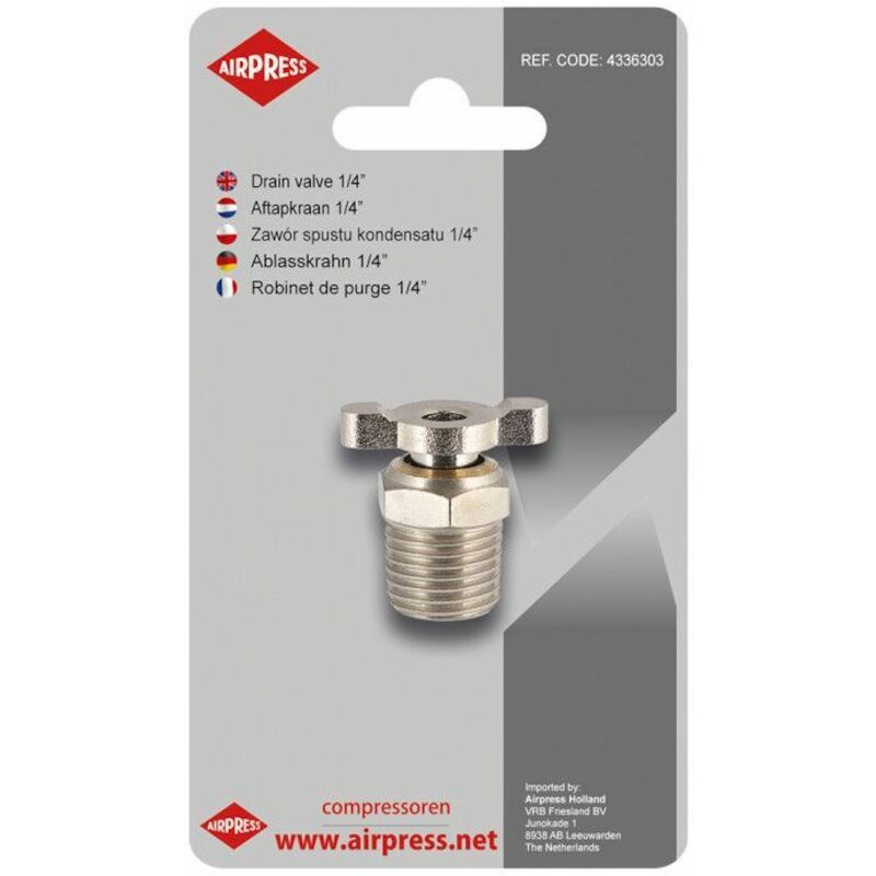 CONDENSWATERAFTAPKRAAN 1/4" 4336303       AIRPRESS