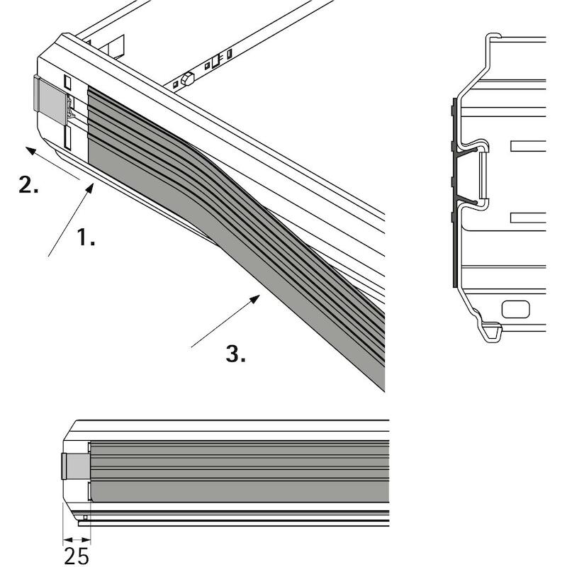 AFDEKPROFIELZWART 936MM               HETT-9132814