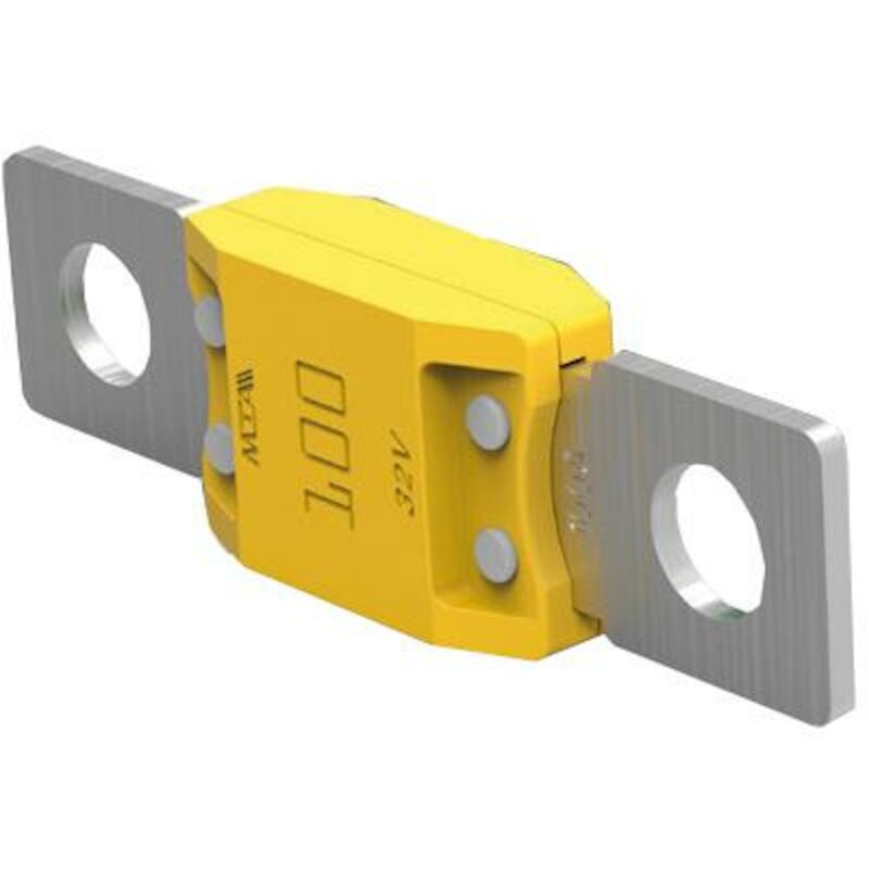 ZEKERING MEGA 100A.GEEL