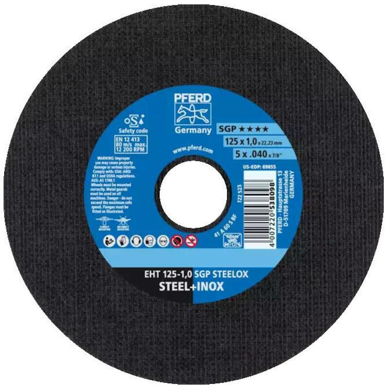 DISQUE TRONÇ. 125X1X22,23MM SGP INOX         PFERD