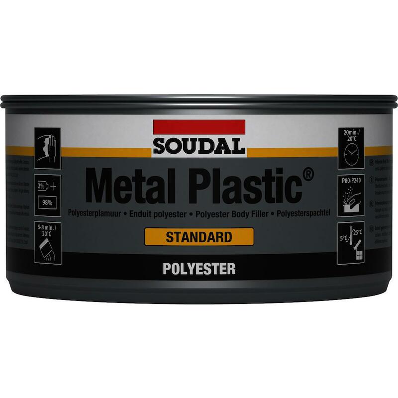 PLAMUUR - SOUDAL METAL PLASTIC STANDA - 1 KG GRIJS
