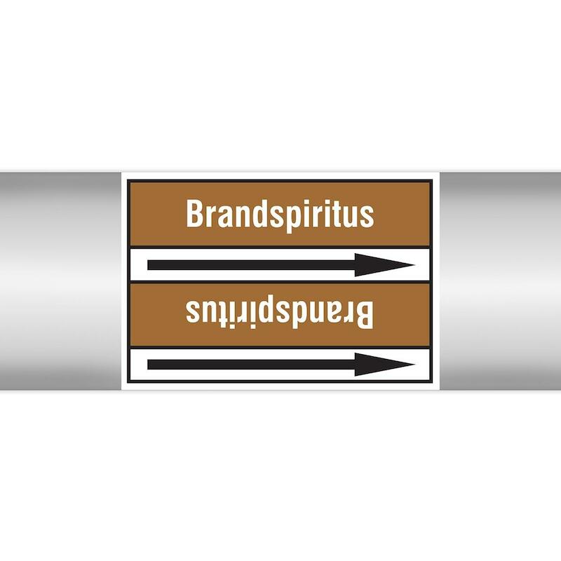 LEIDINGMERKER - BRADY N005009 - 'BRANDSPIRITUS' WIT OP LICHTBRUIN 100X 60 MM (505 EA)