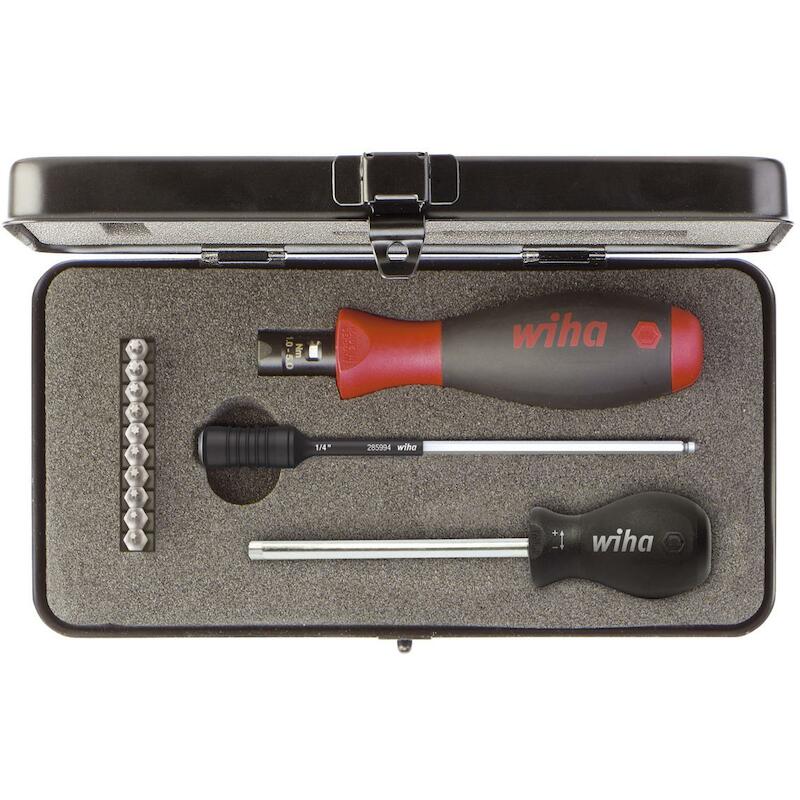 MOMENTSCHROEVENDRAAIERSET TORQUEVARIO-S 0,8-5,0 NMTORX, TORX PLUS 14-DELIG VARIABEL INSTELBARE MOMENTBEGRENZING INCL. BOX - 2852S1001 - WIHA