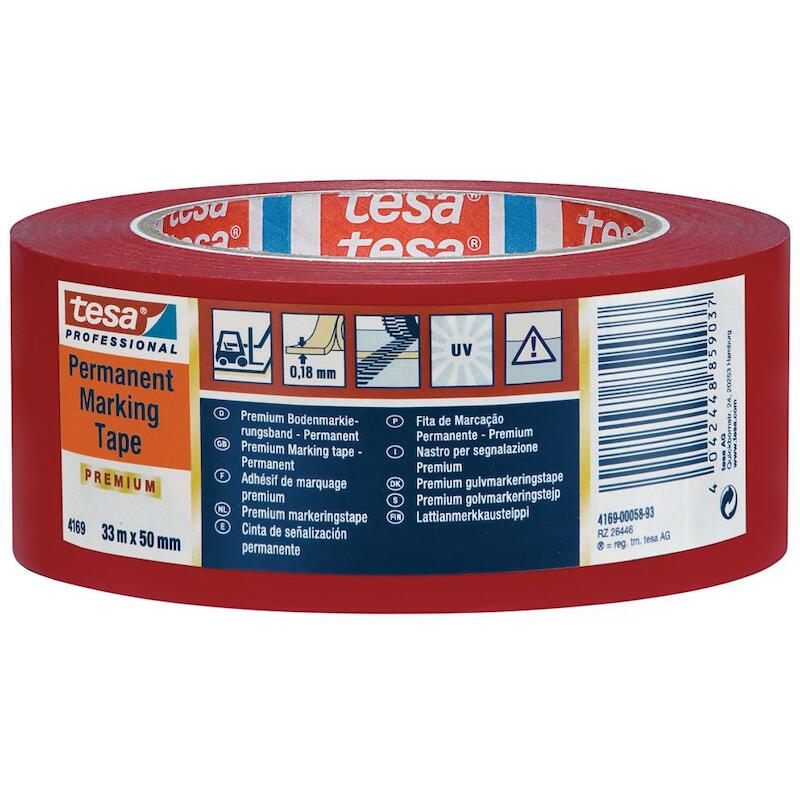 RUBAN MARQ.TESAFLEX ROUGE   4169  50MM X 33M  TESA