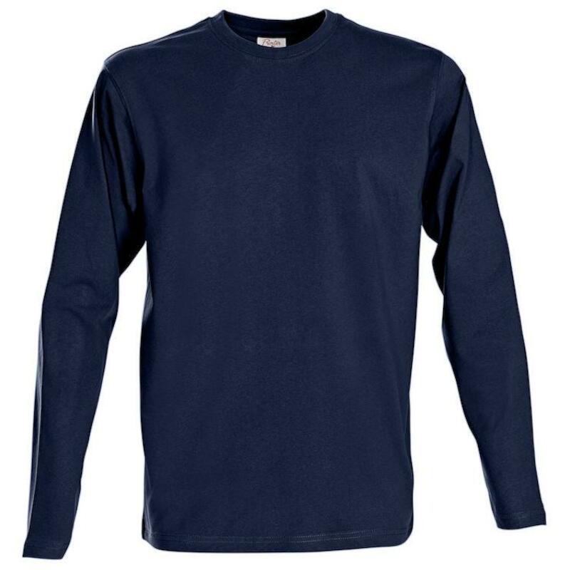 T-SHIRT L.MOUW KATOEN       HEAVY BLAUW   XL PRINT