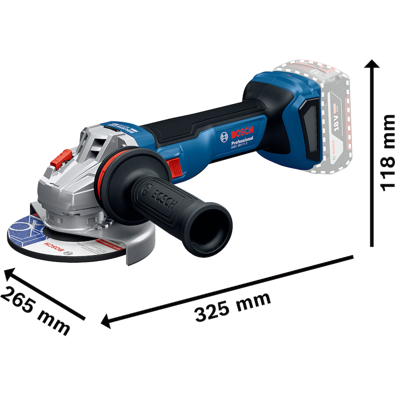 MEUL.D'ANGLE/ACCU 18V/BODY  GWS 18V-11       BOSCH