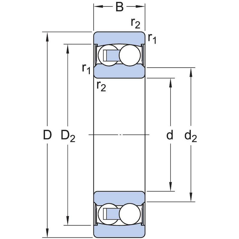 TWEERIJIGE ZICH INSTELLENDE KOGELLAGER - SKF 2200E-2RS1TN9