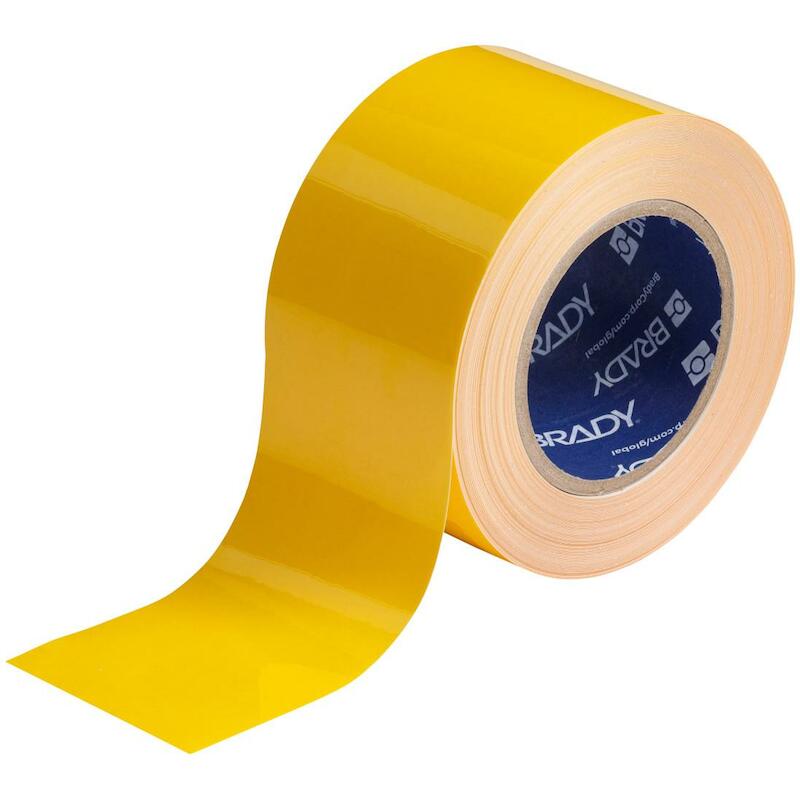 BANDE DE MARQ.AU SOL JAUNE  104342 76,2MMX30M