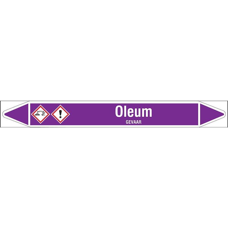 LEIDINGMERKER - BRADY N006836 - 'OLEUM' WIT OP PAARS 355X 37 MM (30 EA)