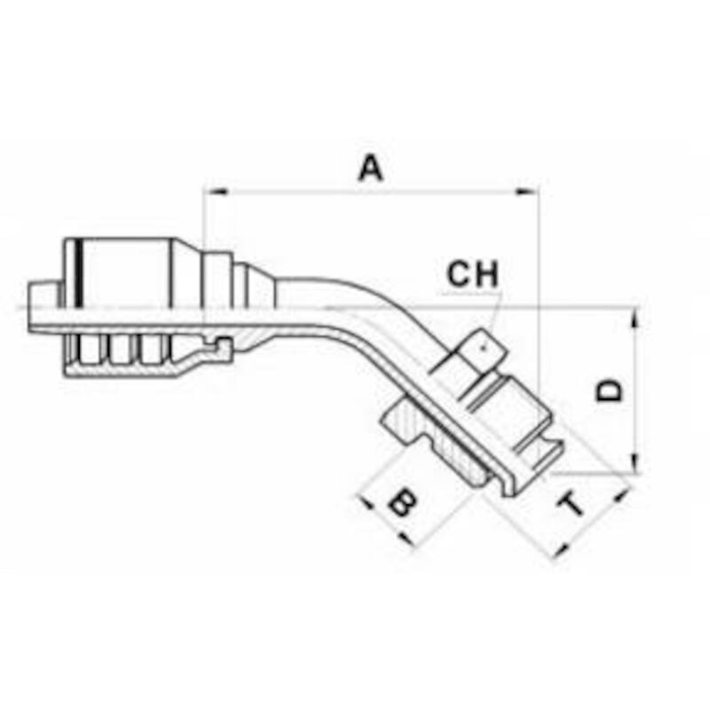 RACCORD A SERTIR  MSAE45 INV (16743)-05-6 (9,5) IT