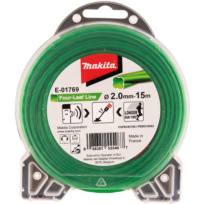 NYLONDRAAD TYPE KLAVERBLAD 2,0 MM X 15 M - E-01769 - MAKITA