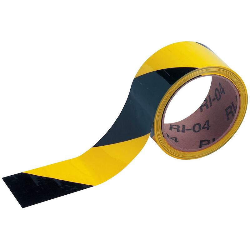 BANDE ADH.SIGN.NOIR/JAUNE   255312  50MMX33M BRADY