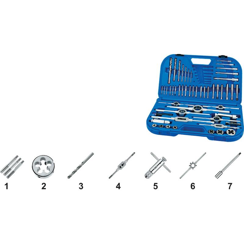 ECO PRO SET DRAADSNIJDEN IN KUNSTSTOF KOFFER M3 - M12 - 291001000 - INTERNATIONAL TOOLS