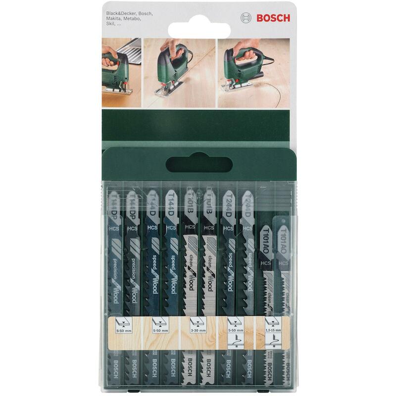 JEU LAMES SCIE SAUTEUSE "T" 2609256744 (10PC)BOSCH