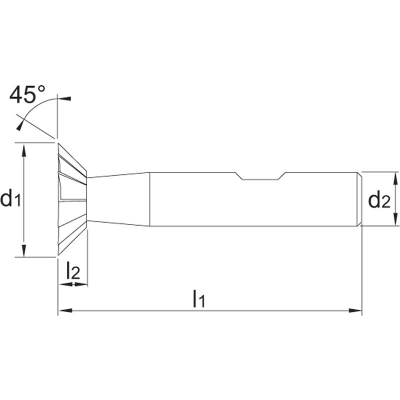ZWALUWST.FR.45° HSSE/CO5 WD-S12  36.620 20X70X5 PH