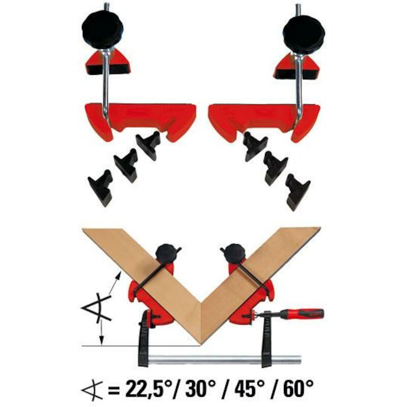 HOEKSPANKLEM - BESSEY MCX SPONNING-SPANSYSTEEM - DIVERSE HOEKEN - 100 MM